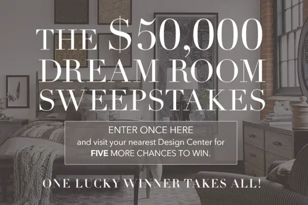 Ethan Allen $50,000 Dream Room Sweepstakes