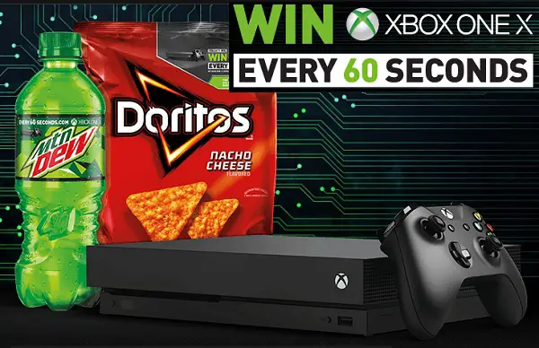 Mtn Dew Doritos Xbox One X Every 60 Seconds Sweepstakes