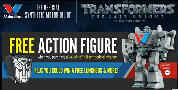 Valvoline “Transformers: The Last Knight” Instant Win