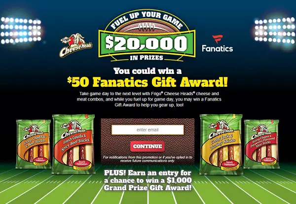 Saputo Cheese Fuel Up Your Game Sweepstakes