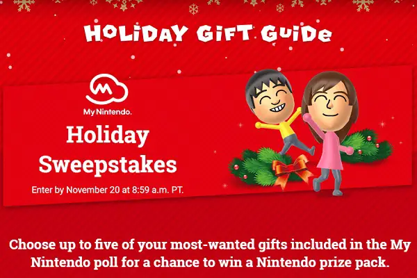 My Nintendo Holiday Sweepstakes 2017