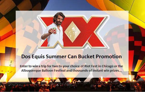 Dos Equis Summer Can Bucket Promotion