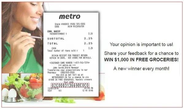 Metro Ontario Customer Survey Contest