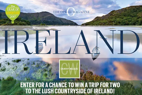 Oprah Magazine Country Walkers Ireland Sweepstakes