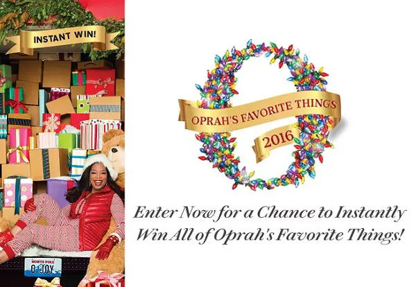 Oprah’s Favorite Things Instant Win Sweepstakes