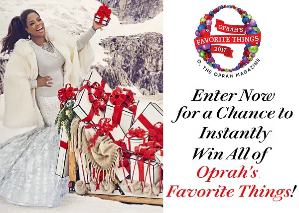 Oprah’s Favorite Things Instant Win 2017