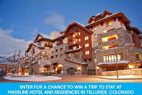 Oprah Magazine Madeline Hotel and Residences Telluride Sweepstakes