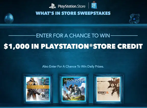 Playstation Store What’s In Store Sweepstakes