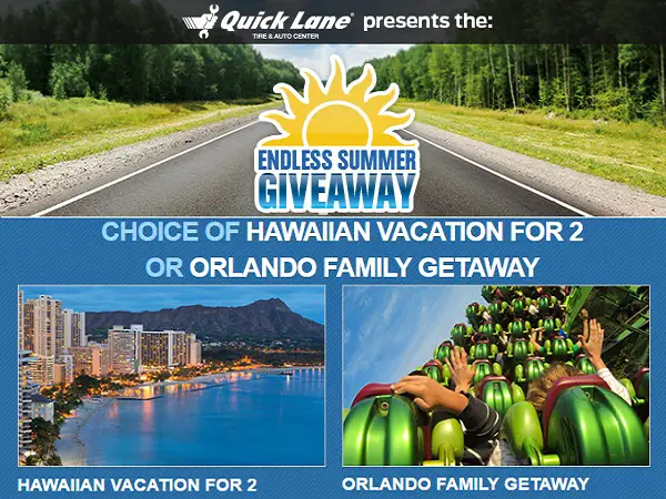 Quick Lane Endless Summer Sweepstakes