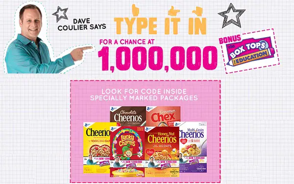 Box Tops 4 Education 1 Million Box Tops Instant Win Game