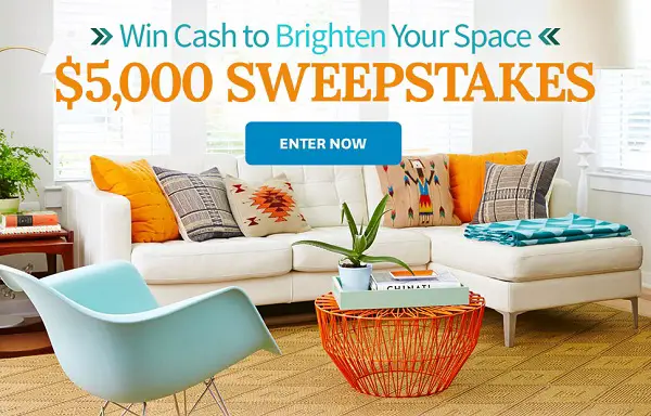 BHG $5,000 Cash To Brighten Your Space Sweepstakes