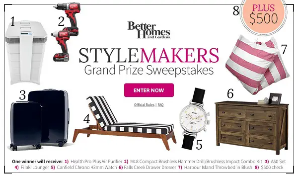 Better Homes & Gardens Stylemakers Sweepstakes