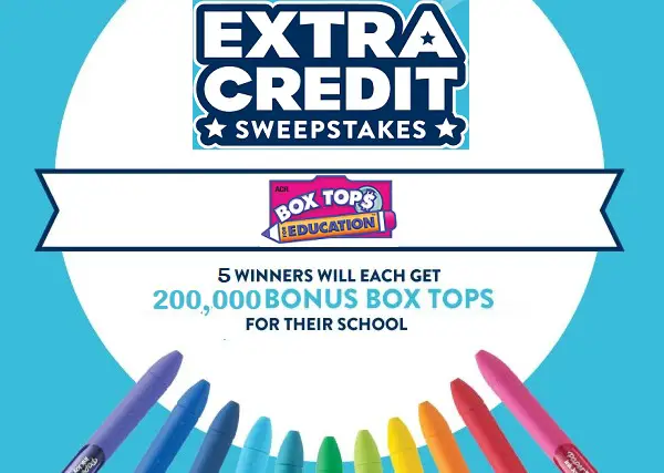 Box Tops 4 Education Extra Credit Sweepstakes