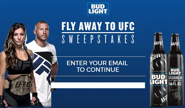 Bud Light Fly Away to UFC Sweepstakes & Instant Win Game