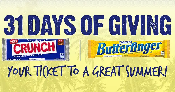 Nestle Crunch & Butterfinger 31 Days of Giving Promotion