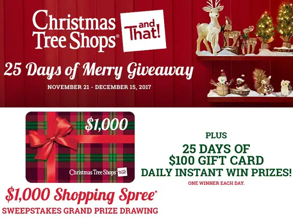 Christmas Tree Shops and That! 25 Days of Merry Giveaway