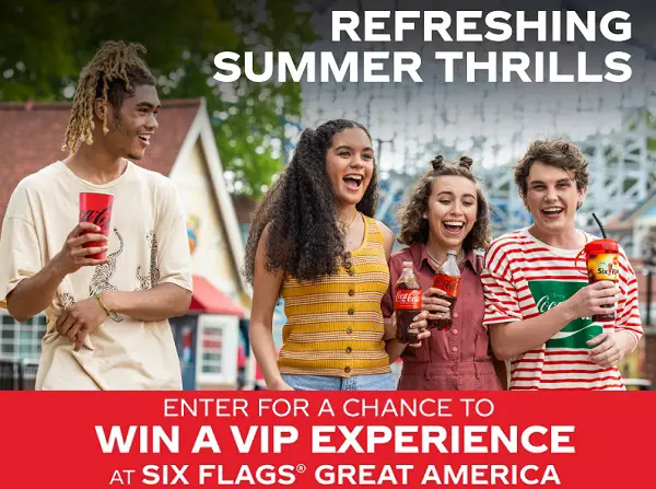 Coca Cola Summer Thrills Sweepstakes: Win Trip to SixFlags Great America