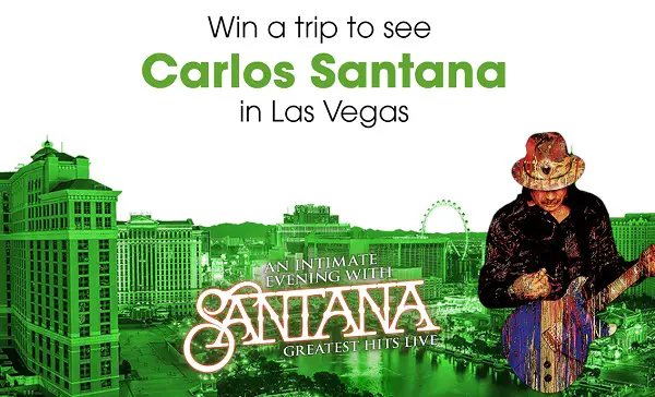 Carlos Santana Up Close and Personal Flyaway Sweepstakes