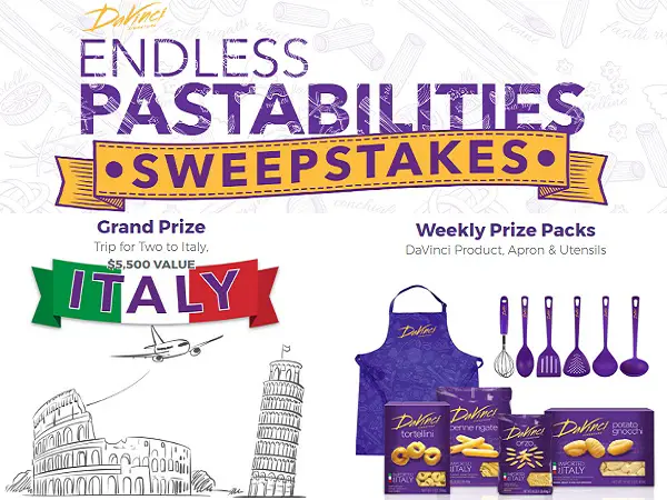 DaVinci Endless Pastabilities Sweepstakes