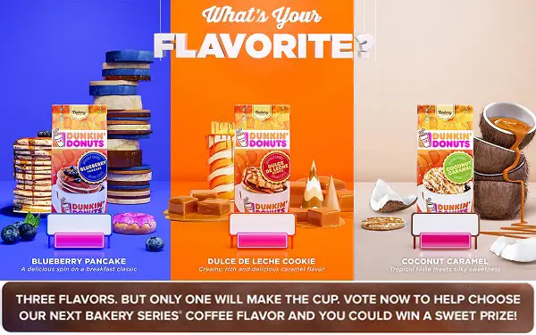Dunkin’ Donuts Bakery Series Vote for Your Flavorite Promotion