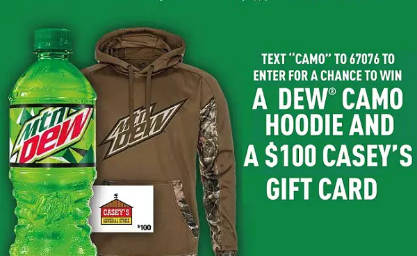 Mountain Dew Casey's Sweepstakes: Win 1 of 61 Casey’s Gift Cards