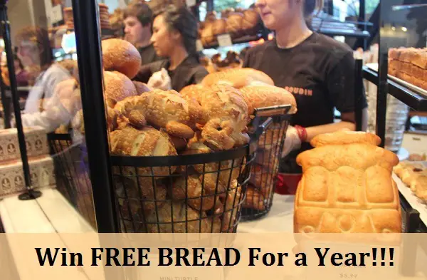 Win Free Bread for a Year Sweepstakes