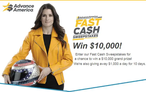 Advance America 20th Anniversary Fast Cash Sweepstakes