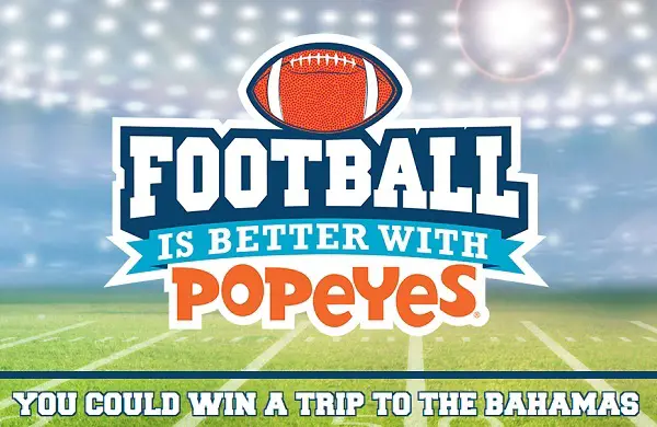 Football is Better with Popeyes Sweepstakes