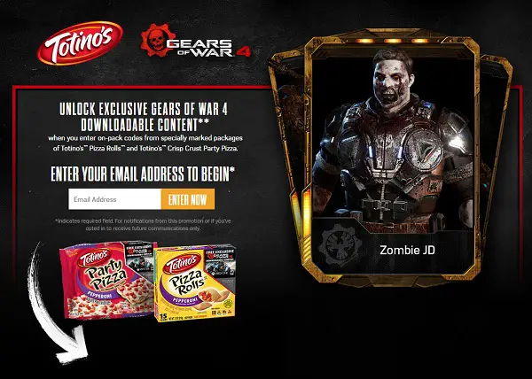 Totino’s Gears Of War 4 Sweepstakes