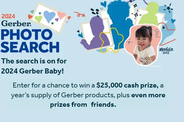 Gerber Baby Photo Search Contest: Win Cash of $25,000, Free Baby Products for a Year & More