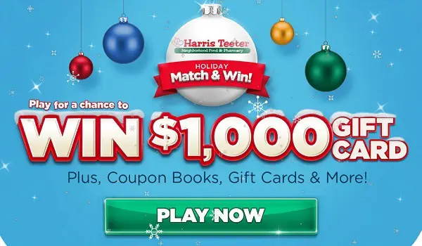 Harris Teeter Holiday Match & Win Sweepstakes