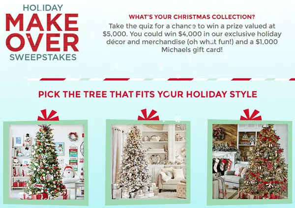 Michaels $5,000 Holiday Makeover Sweepstakes