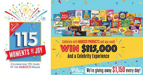 Nabisco 115 Moments Of Joy Sweepstakes