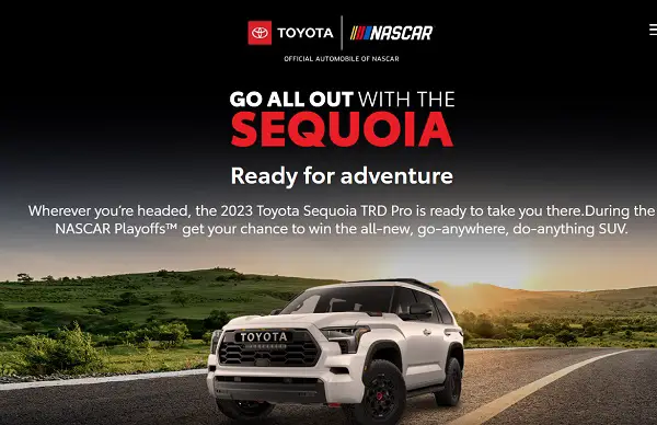 Nascar Toyota Playoffs Sweepstakes: Win A 2023 Toyota Sequoia