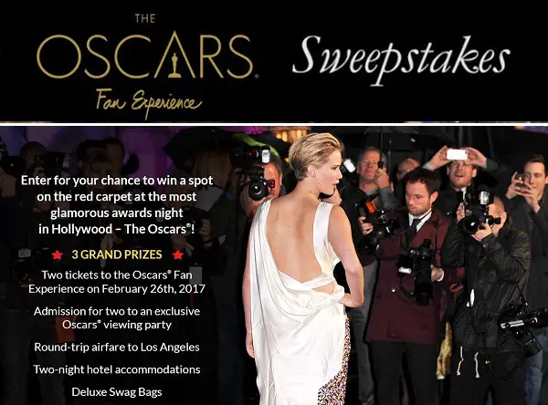 People's Red Carpet Oscars Fan Experience 2017 Sweepstakes