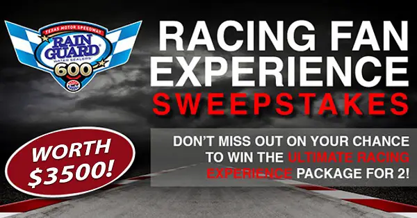 Rainguard Ultimate Racing Fan Experience Sweepstakes