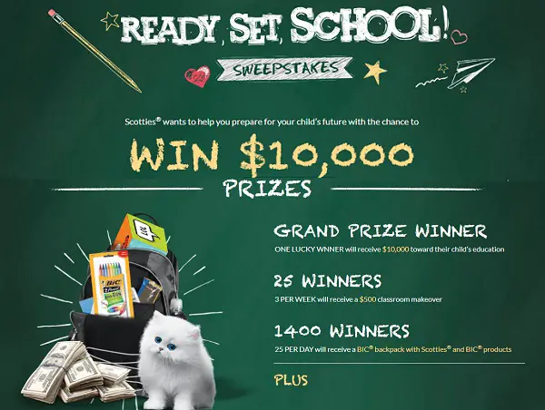 Scotties Ready Set School Sweepstakes