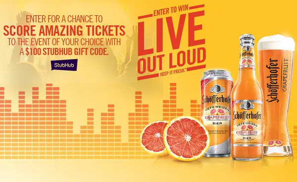 Schofferhofer Grapefruit “Live: Out Loud” Sweepstakes