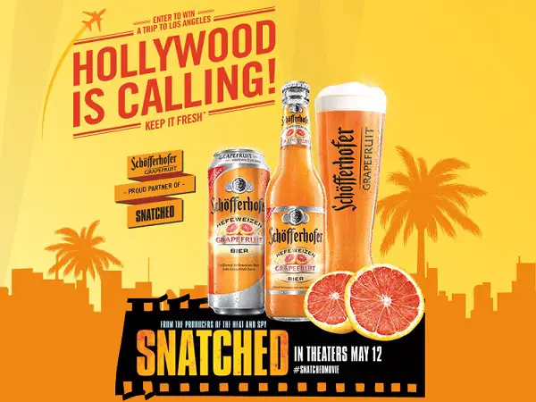 Schofferhofer Grapefruit “Hollywood is Calling” Sweepstakes and Instant Win Game