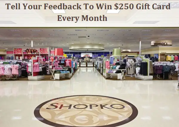 Take Shopko Customer Survey to win $250 Gift Card Monthly
