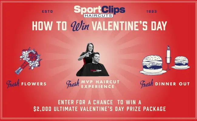 Sport Clips “Valentine’s Day Game plan” Sweepstakes