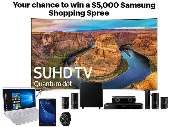 SPRINT Amazing Sweepstakes: Win $5000 Samsung Shopping Spree