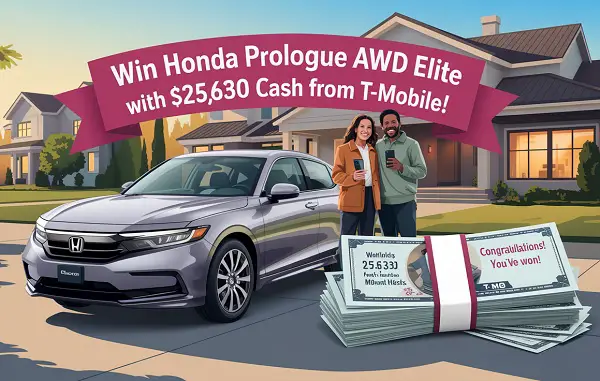 T-Mobile Tuesdays Giveaway – Win a Honda Prologue + $25,630 Cash