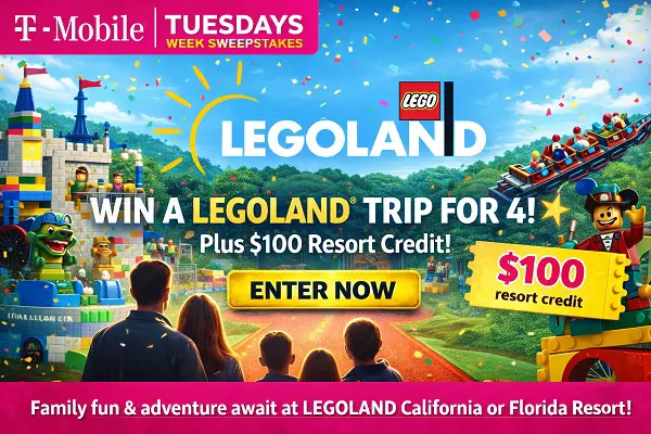 T-Mobile Giveaway – Win LEGOLAND Vacation + $100 Credit