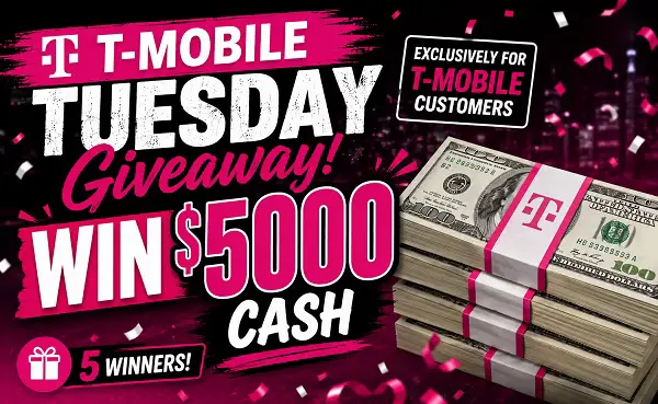 T-Mobile Tuesday Giveaway – Win $5,000 Cash for Home Entertainment! (5 Winners)