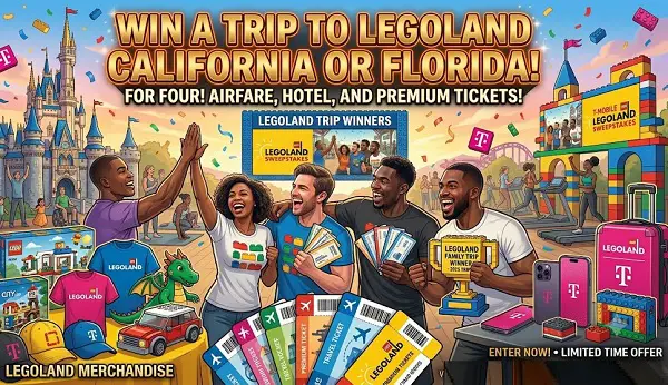 T-Mobile Tuesdays Sweepstakes: Win a $5,542.80 LEGOLAND Family Trip