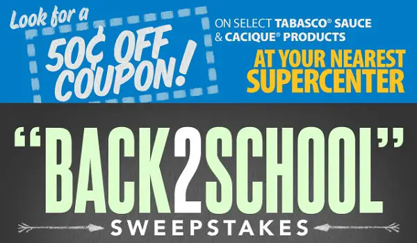 Tabasco - Cacique “Back2school” Sweepstakes