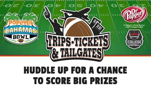 Tickets, Trips and Tailgates Instant Win Game