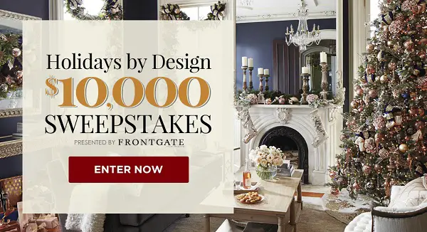 Traditional Home Holidays By Design $10,000 Sweepstakes