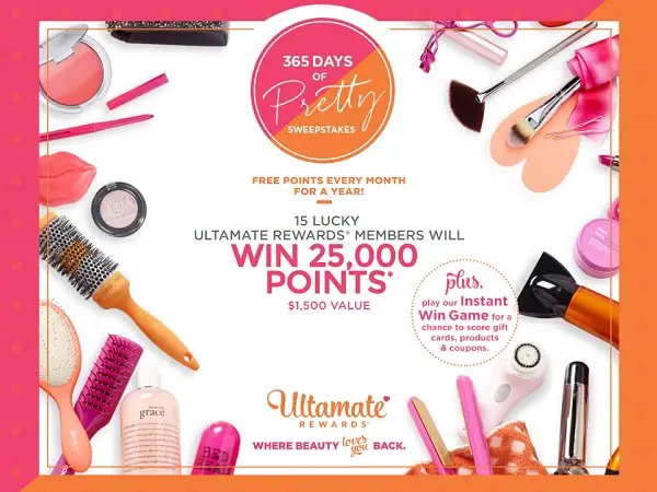 Ulta Beauty 365 Days of Pretty Instant Win Game